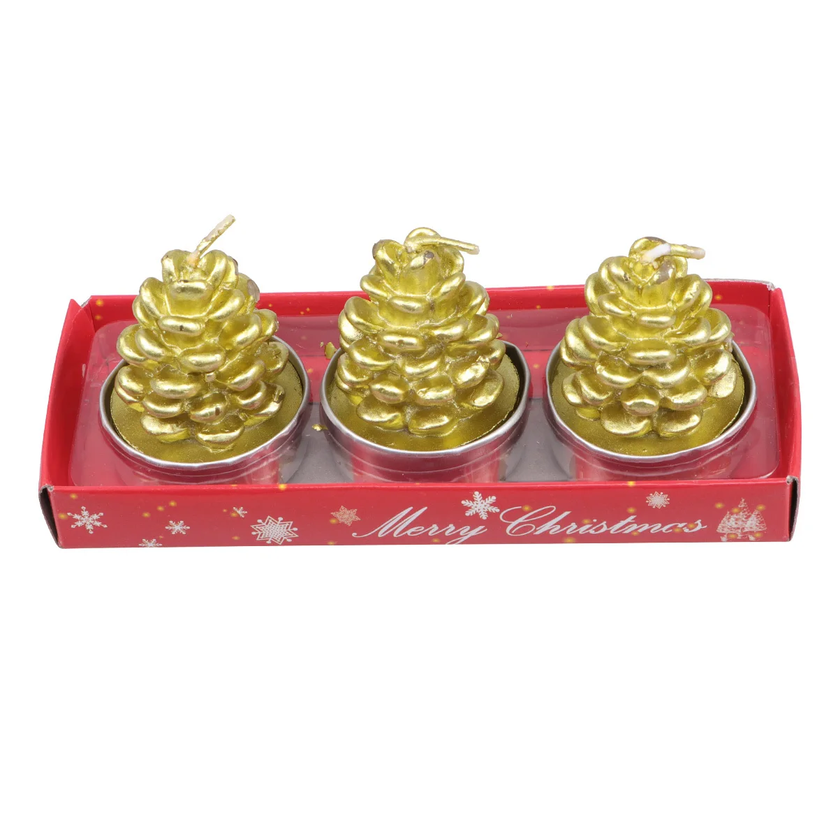 3 pçs pinha em forma de natal presente criativo para decorações do feriado mesa peça central ornamento de natal decoração para casa