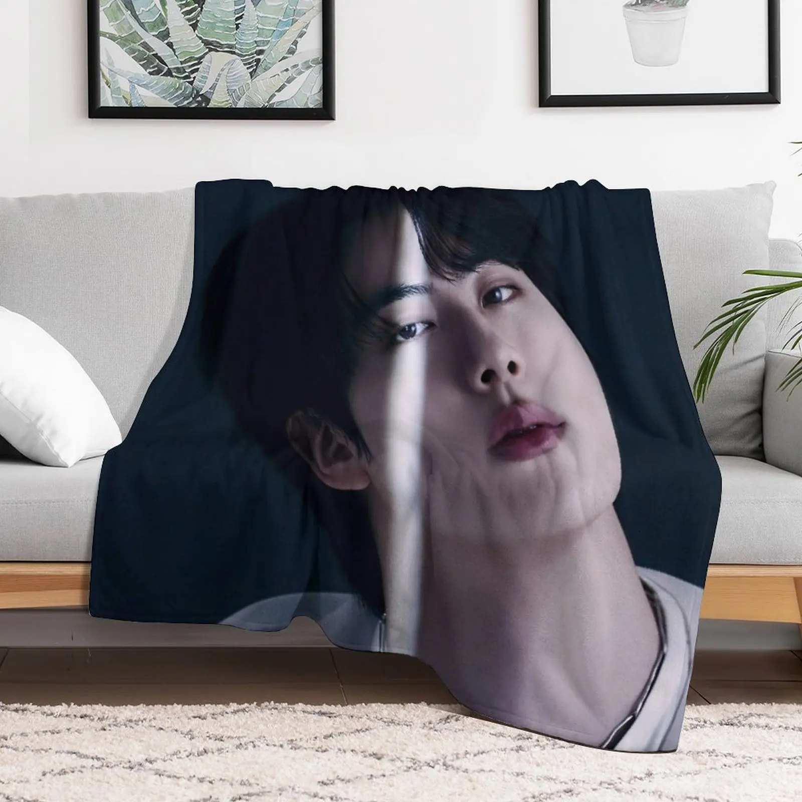 Jin Concept Photo (Door ver.) Throw Blanket sofa bed Flannel Blankets