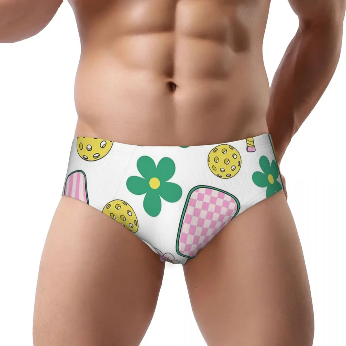 

Pickleball Pattern, Pickleball Paddle, Pickleball Ball Men Triangle Panties Breathable Short Underwear for Homme Man Boyfriend