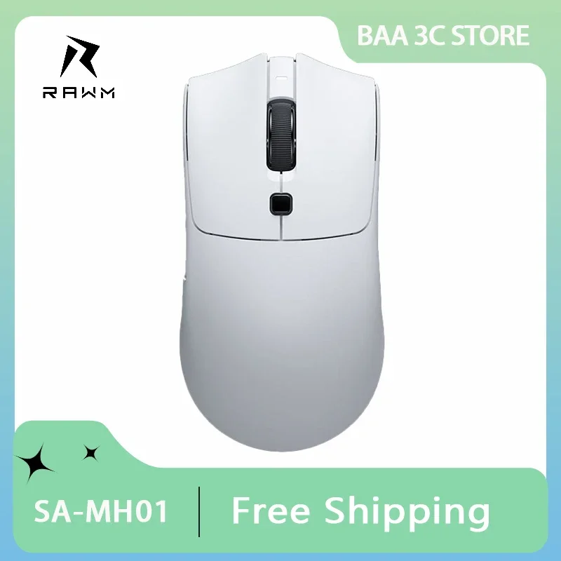 RAWM SA-MH01 Gaming Mouse Three Mode Usb/2.4g/Bluetooth Bluetooth Paw3395 Lightweight Ergonomic Design Office Gamer Mouse