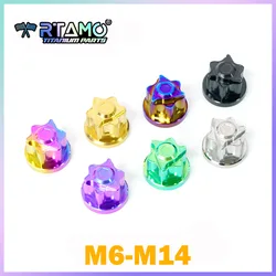 RTAMO Titanium Nuts M6 M7 M8 M10 M12 M14 CNC Closed end Nuts Exhaust Pipe Nut (1PC)