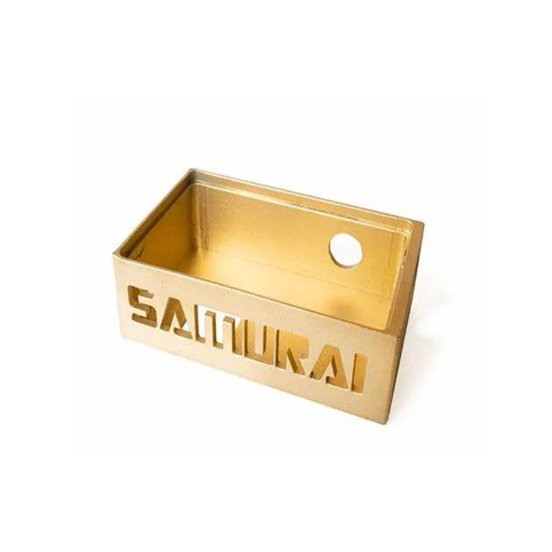 

CNC machining custom brass hollow engraved word storage box with holes decorative storage box hollow storage box