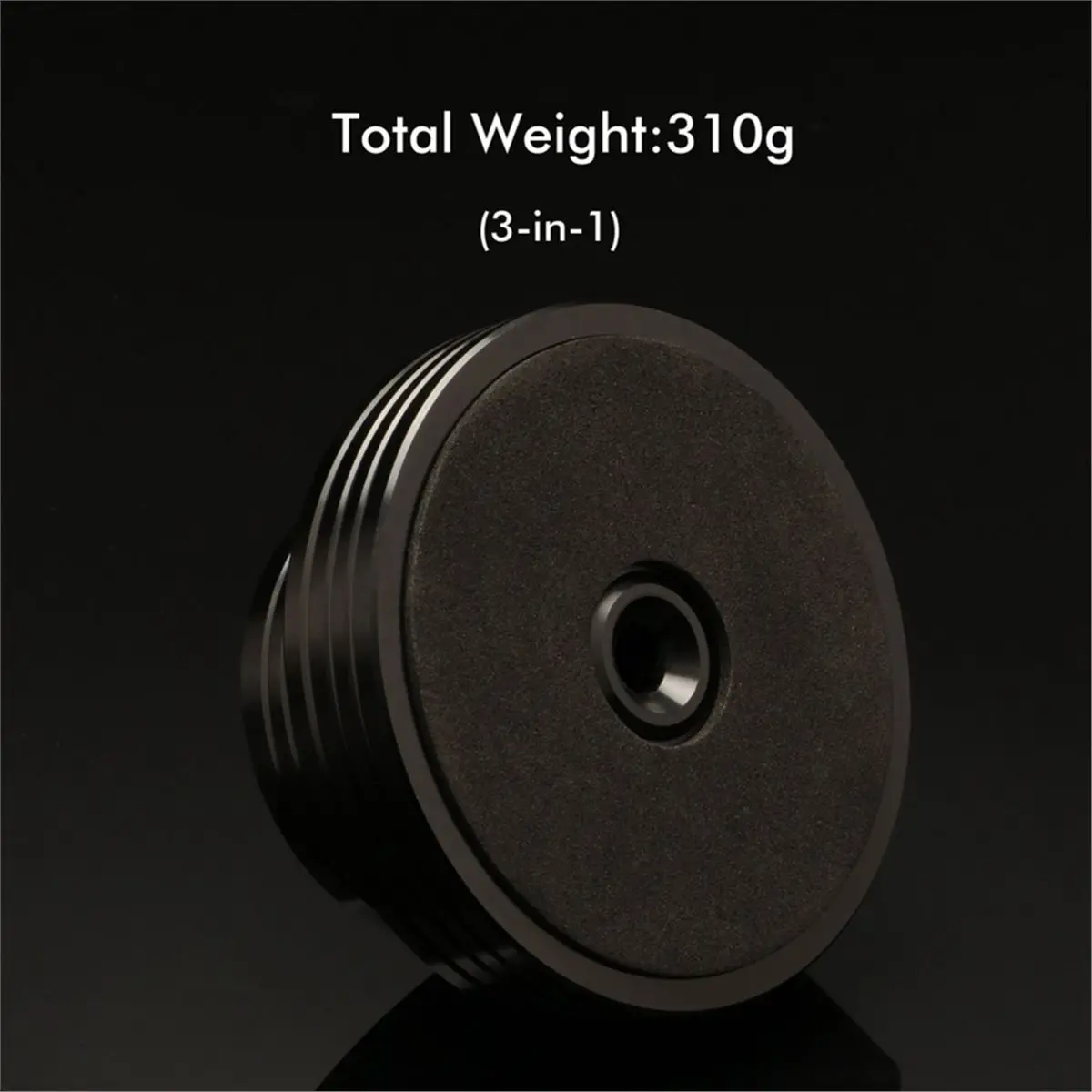 giftnew Vinyl Clamp LP Disc Stabilizer 50Hz Record Weight Stabilizer with Turntable Level and Strobe Scale for Phonograp Silver