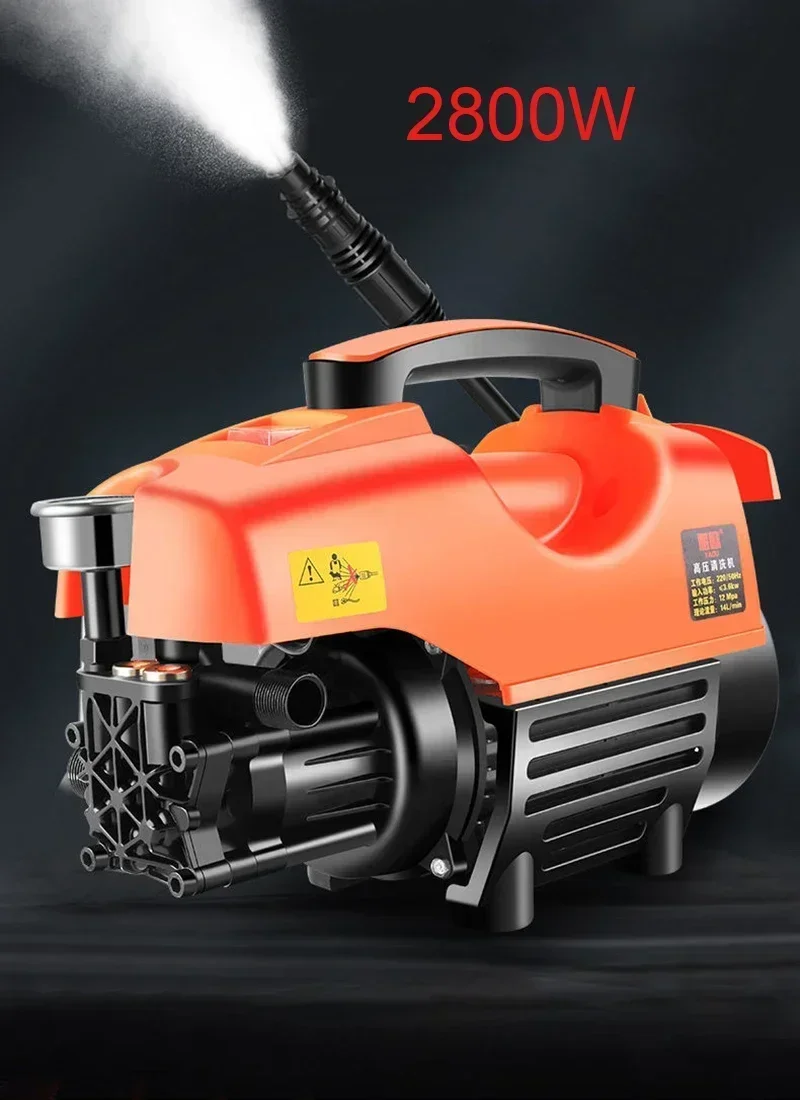 

1pc 2800w Car Washing Machine High-pressure Water Pump High-power 220v Portable Brush Car Grab Washing Machine Water Gun