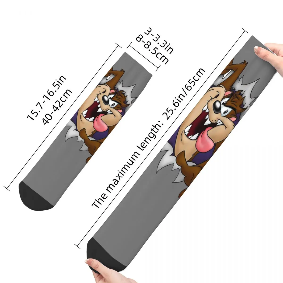 Tasmanian Devil Taz Cartoon Anime Unisex Spring Summer Autumn Winter Socks basketball Happy Socks street style Crazy Sock