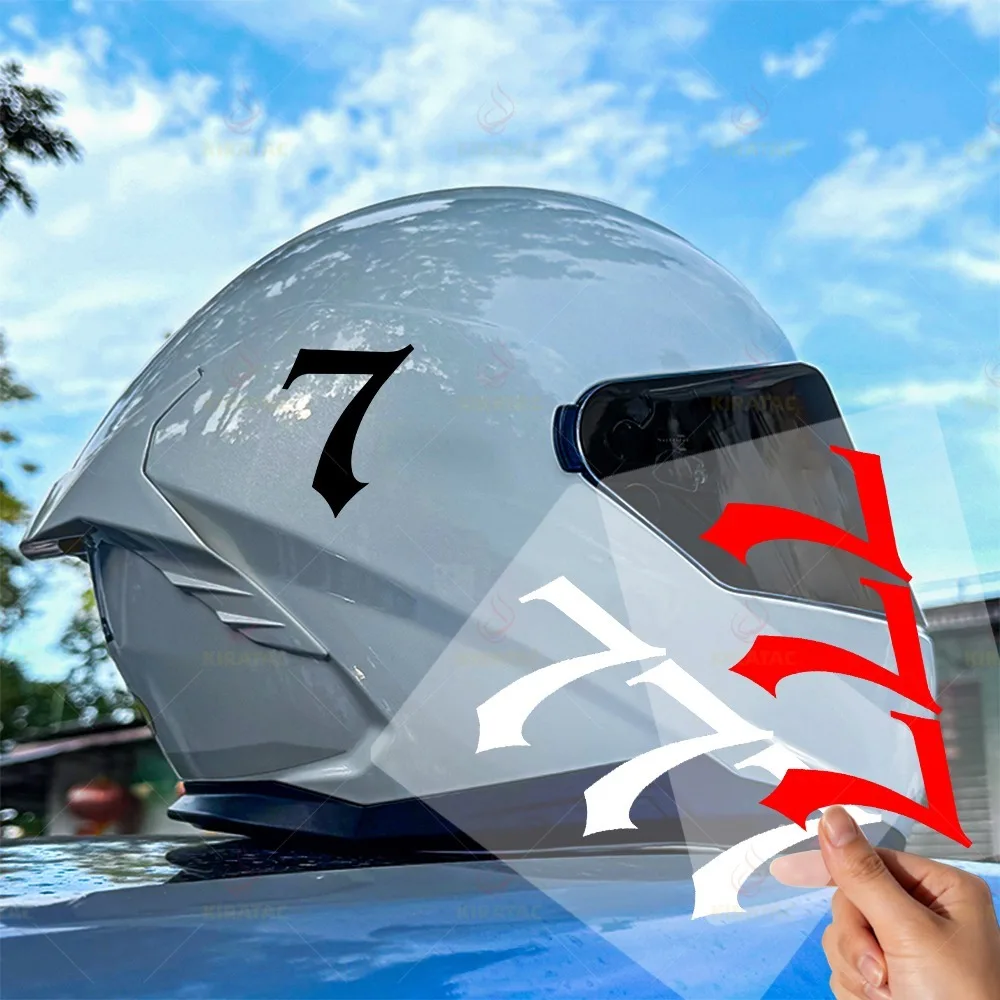777 Racing Number Vinyl Sticker 1PC Waterproof Decal For Motorcycle Helmet Bike Scooter Fuel Tank Body DIY Decor