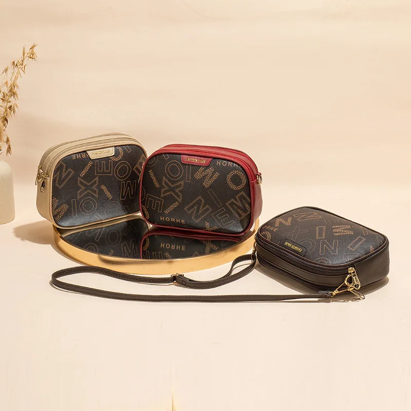 

Letter Print Color Block Crossbody Camera Bags, Retro Casual Cell Phone Purses, Small Square Shoulder