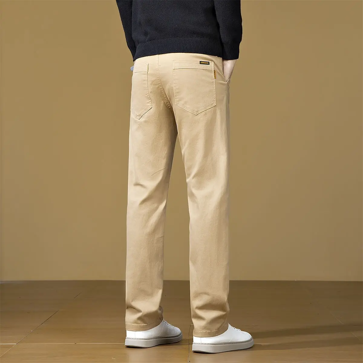 الخريف الشتاء عالية الجودة نسيج القطن سراويل تقليدية الرجال سليم صالح رمادي أسود كوريا العمل الكلاسيكية البضائع العلامة التجارية السراويل الذكور