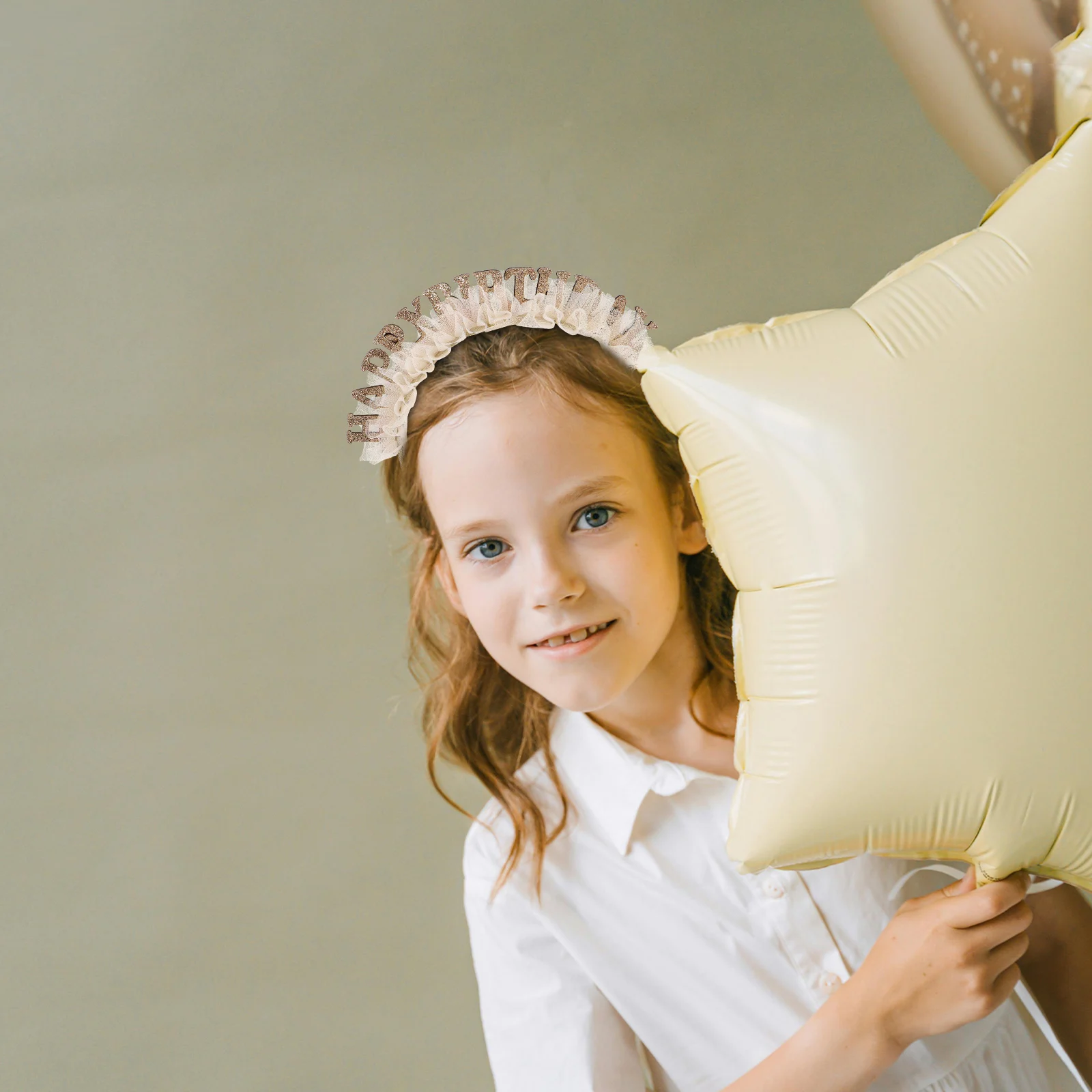 

Girls Birthday Party Headband -Themed Tulle Gauze Hairband Lightweight Comfortable Fit For Women Kids Carnival