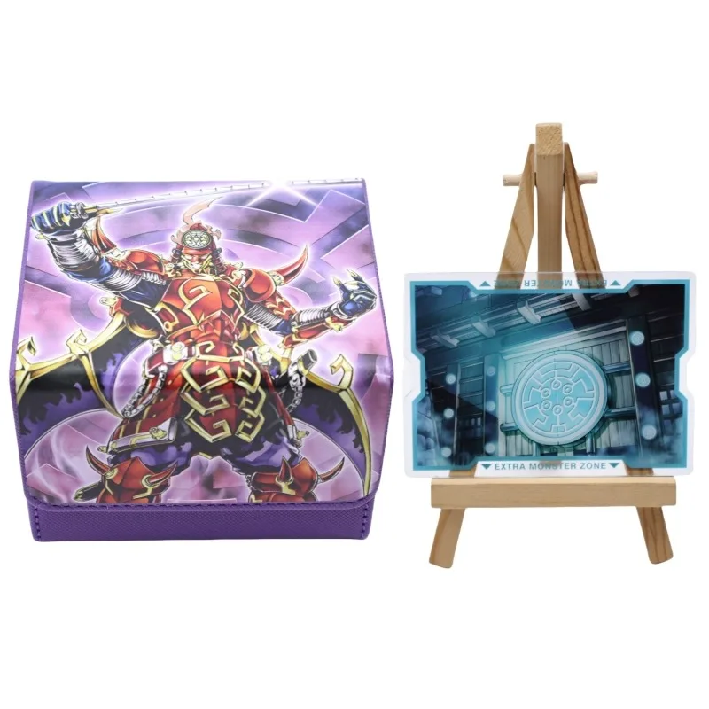 YuGiOh Six Samurai Animation Characters Self Made Leather Card Storage Box Center Card Anime Classics Game Collection Cards Toy