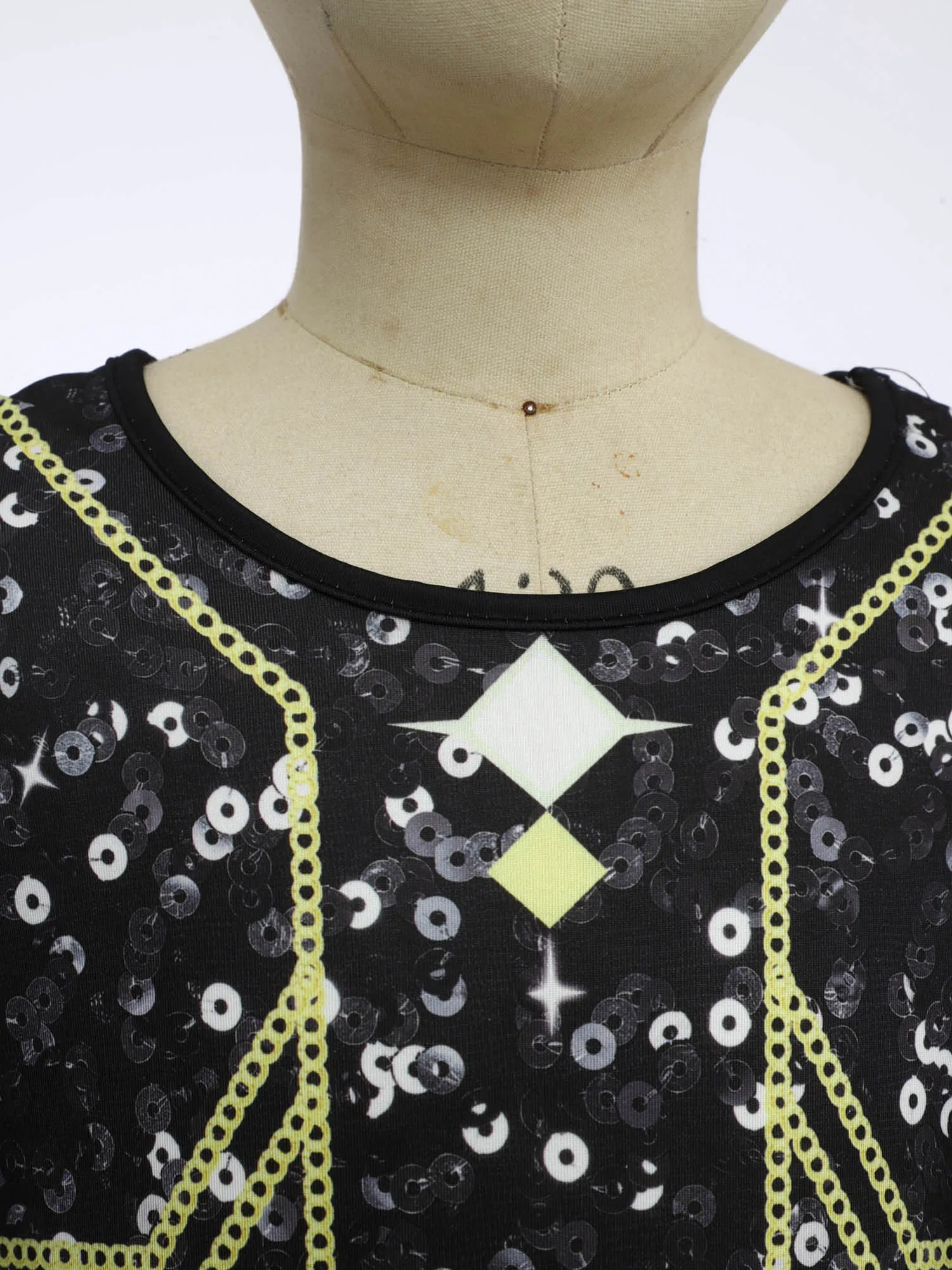 الفتيات هالوين كرنفال الشيطان الصيادين أنيمي Kpop المغني تأثيري أداء زي قصيرة الأكمام لامعة الترتر طباعة فستان رقص #4