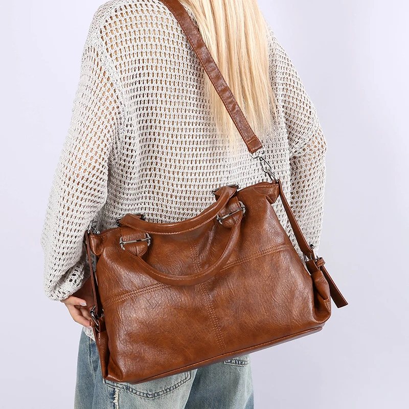 

Women's Fashion PU Leather Shoulder Bags Multi-Way Crossbody Purse Handbags Top Handle Tote for Girls Office Travel Shopping Bag