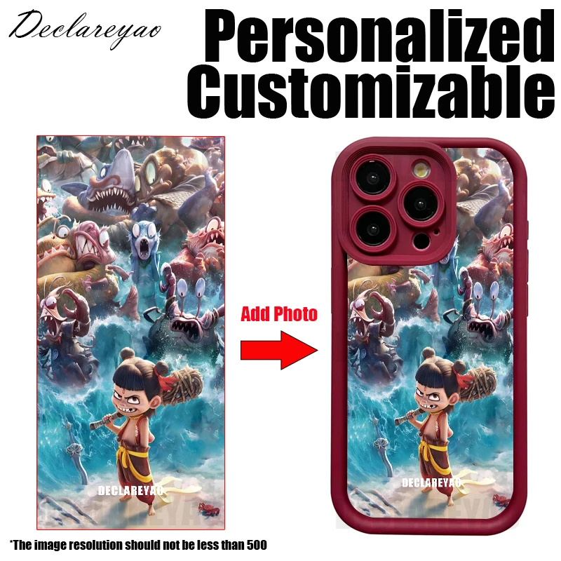 

Personalized DIY Customized Photo Custom Case For Apple iPhone 16 Pro Max 15 14 Plus 13 12 Mini 16e Cover Picture Silicone Soft