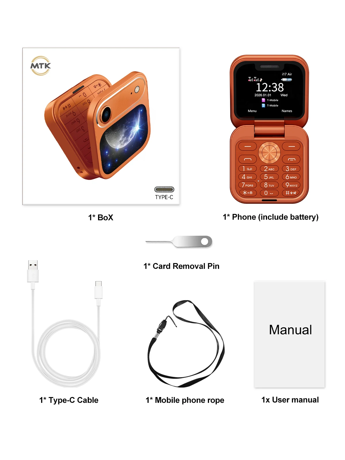 SERVO I17 Air Mini Fold Mobile Phone Speed Dial 1.77' Display Magic Voice 2G GSM Dual SIM Card Blacklist FM Radio Flip Cellphone