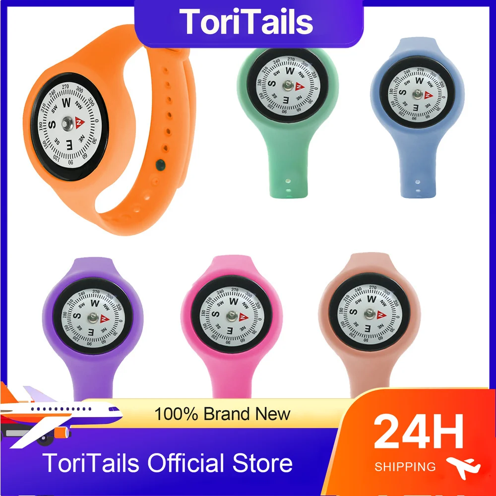 Silicone Wristband Compass High Precision For Outdoor Student Watch Portable Compass Children Gifts