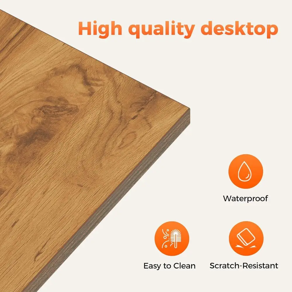 40 مكتب ألعاب حديث مع عجلات للمساحات المدمجة، طاولة مكتب منزلية أنيقة وخفيفة الوزن