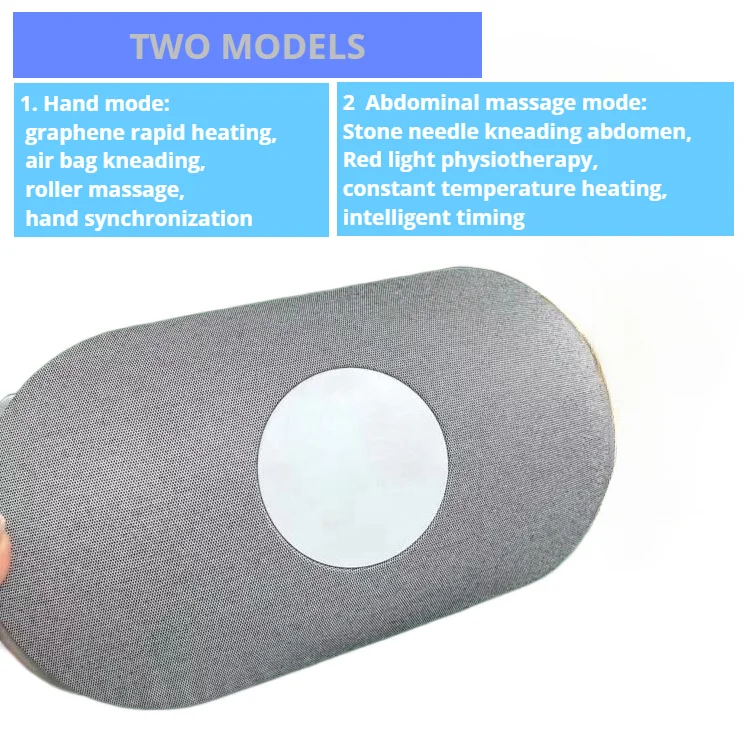 Factory direct selling Hand abdominal massager intelligent timing stone roller airbag kneading heating vibrator health product