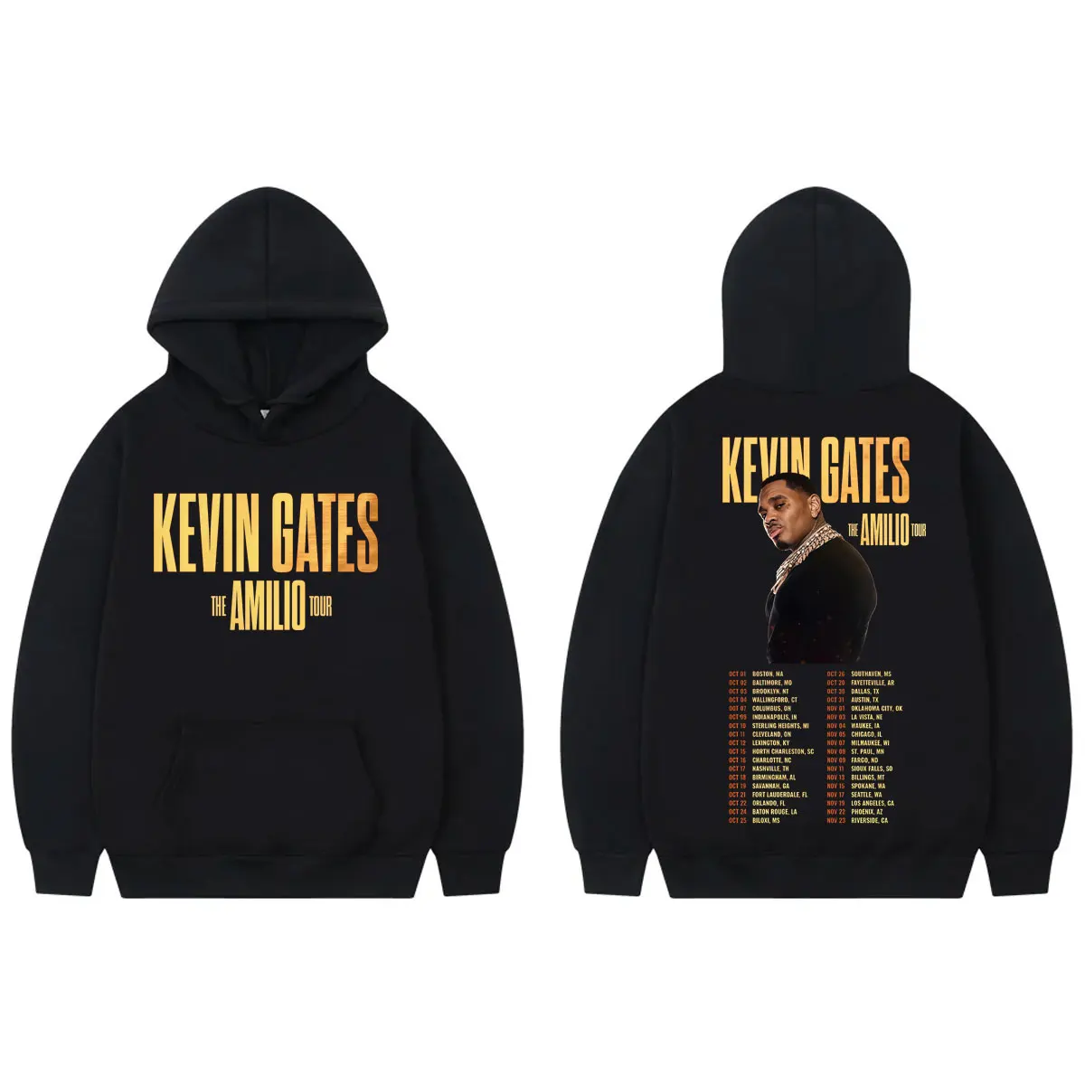 

Kevin Gates The Amilio Tour 2025 Graphic Hoodies Men Women Clothing Harajuku Hip Hop Sweatshirts Fashion Casual Loose Pullovers