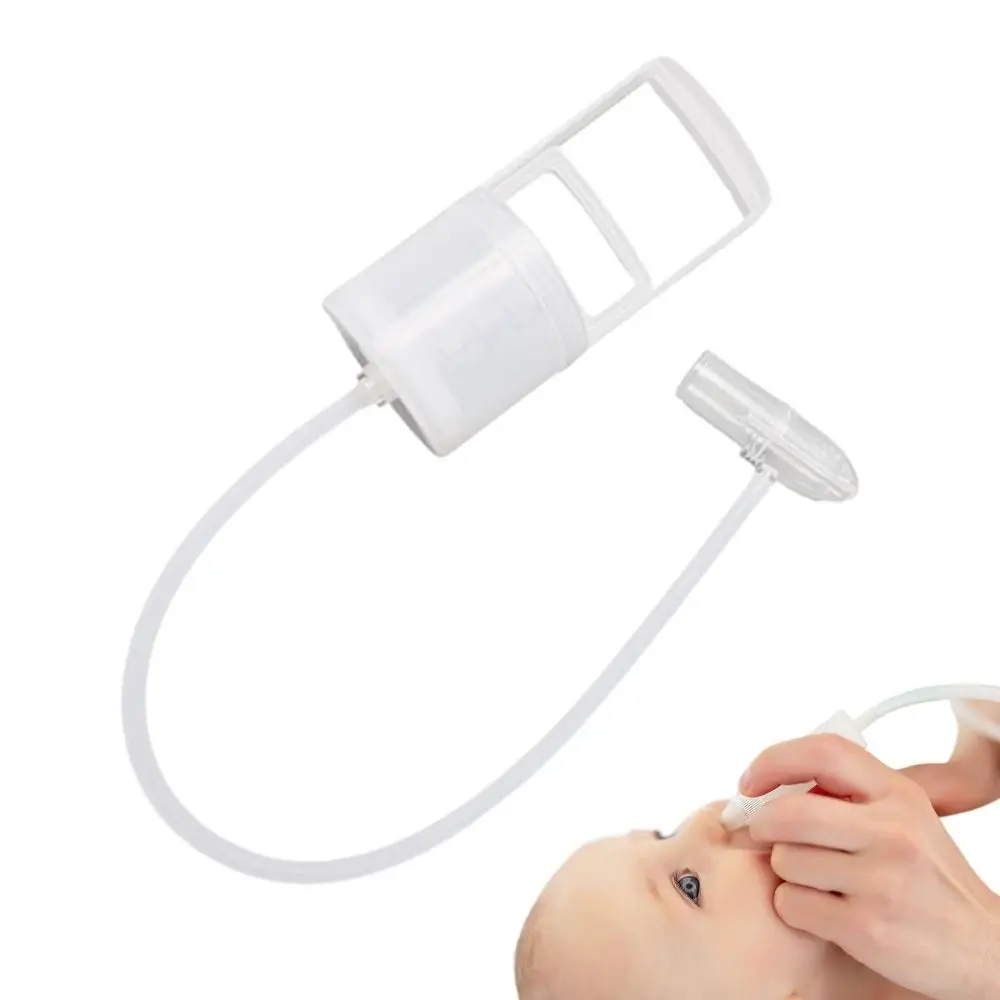 코막힘 완화 수동 유아용 코흡입기 탈착식 부드러운 실리콘 점액 제거기 역류 방지 아기 코 클리너