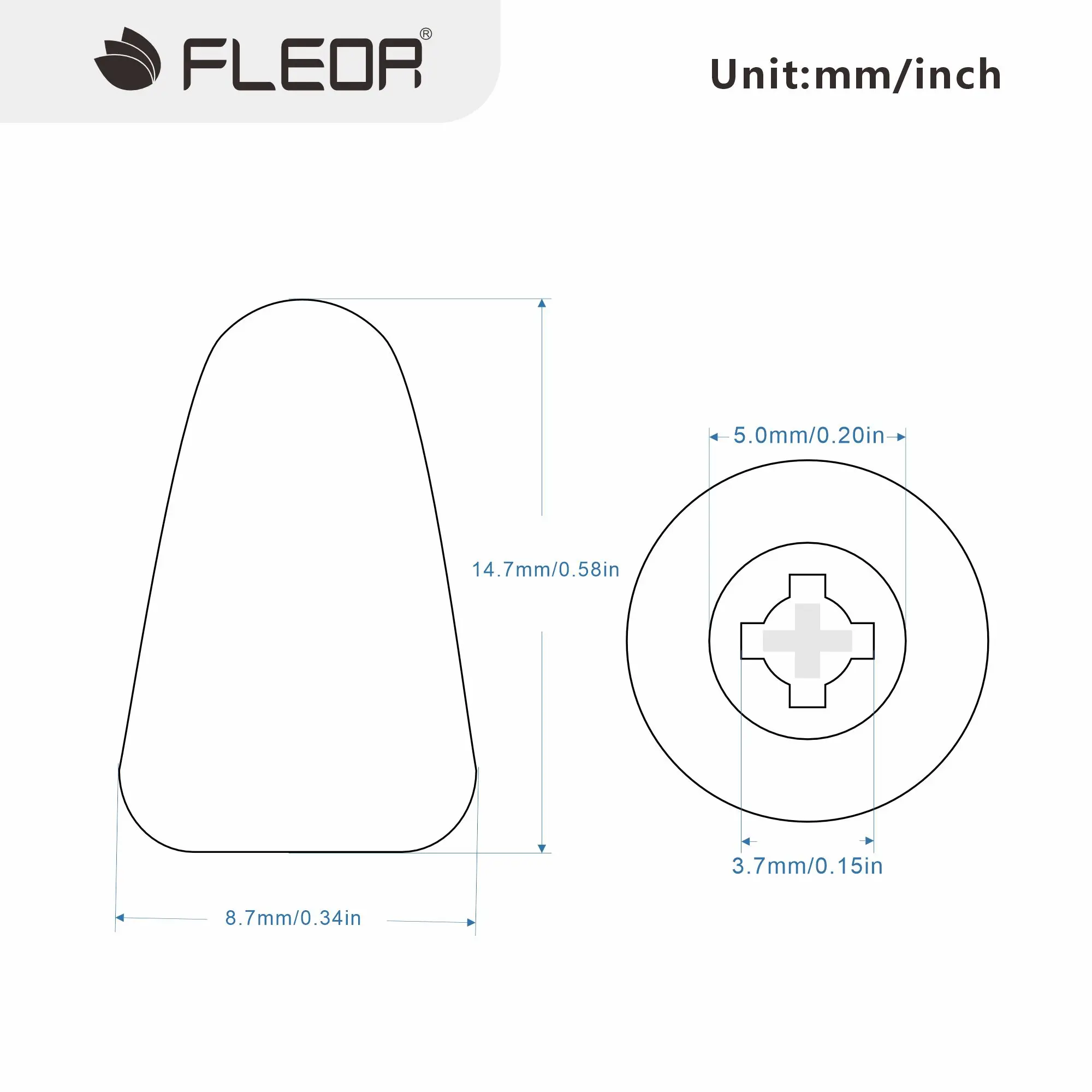 FLEOR 6 stücke Kunststoff 5 Weg Gitarre Schalter Tipps Kappen Knöpfe 3 Farben Pickup Wahlschalter Tipps Elektrische Gitarre Teile – Detail 1