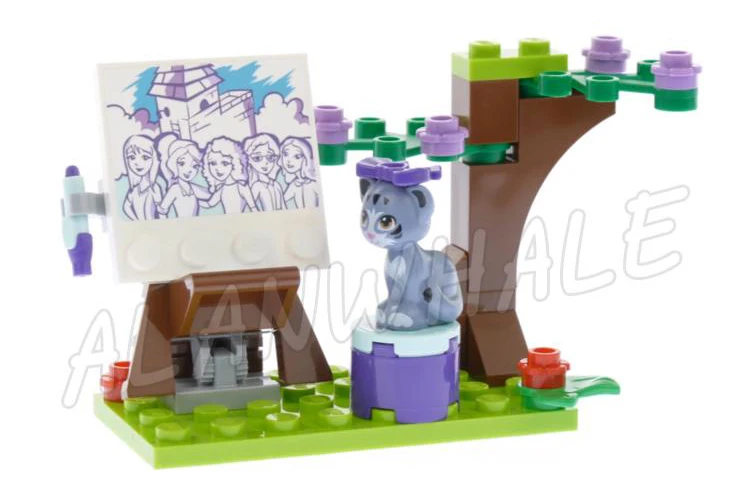 235 Stück Friends Heartlake Emma Art Stand Trailer Roller Farbkarikaturen 10852 Bausteine Spielzeug kompatibel mit Modell