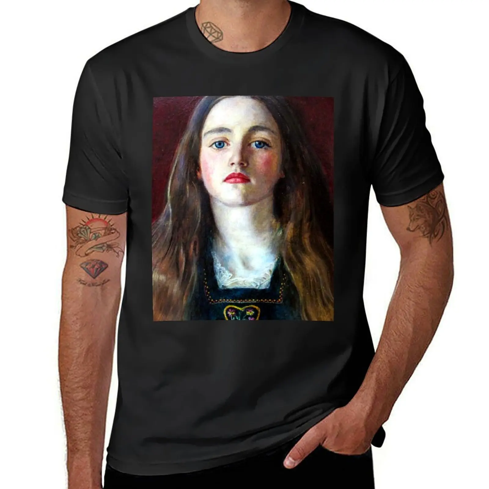 Portrait of a Girl - Sophy Gray - John Everett Millais T-Shirt shirts graphic tees plain oversized mens funny t shirts