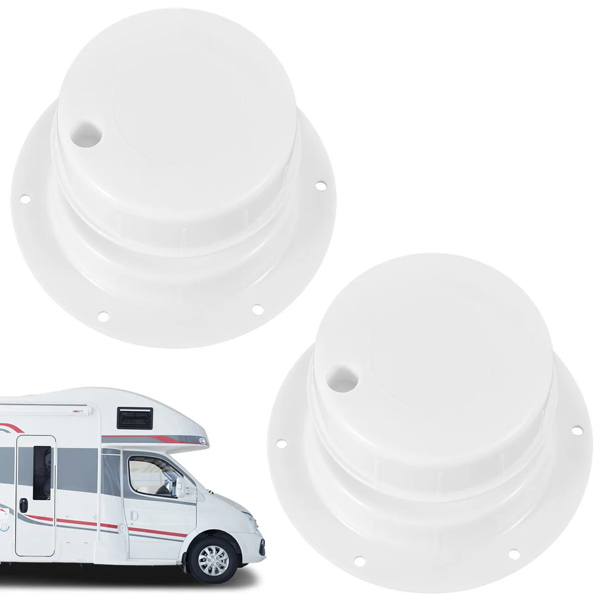 2Pcs RV Plumbing Vent Kit Plastic RV Roof Vent Cover Replacement Durable RV Roof Sewer Vent Cover Caps White RV Roof Vent 2023