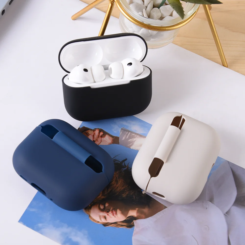 Weiche Silikon-Schutzhülle für AirPods Pro 3 Pro3, Matte Stoßfeste Ohrhörer-Abdeckung, Drahtlose Kopfhörer-Hülle Zubehör – Detail 6