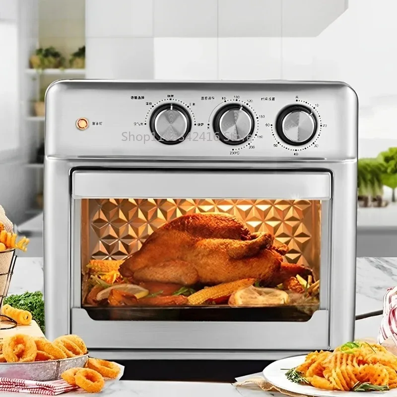13L Air Fryers 26LExtraLargeCapacityElectricAirFryerOvenOillessCookerwithVisibleWindowHouseholdKitchenHealthyDeepFryerWithoutOil