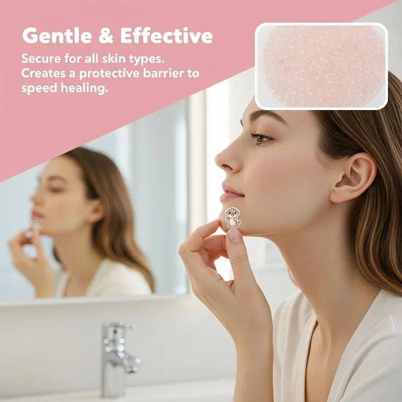 Hydrocolloid Acne Patches 64Pcs Cute Cartoon Otter Makeup Friendly Pimple Patches Cover Facial Acne Marks for Girls Skincare