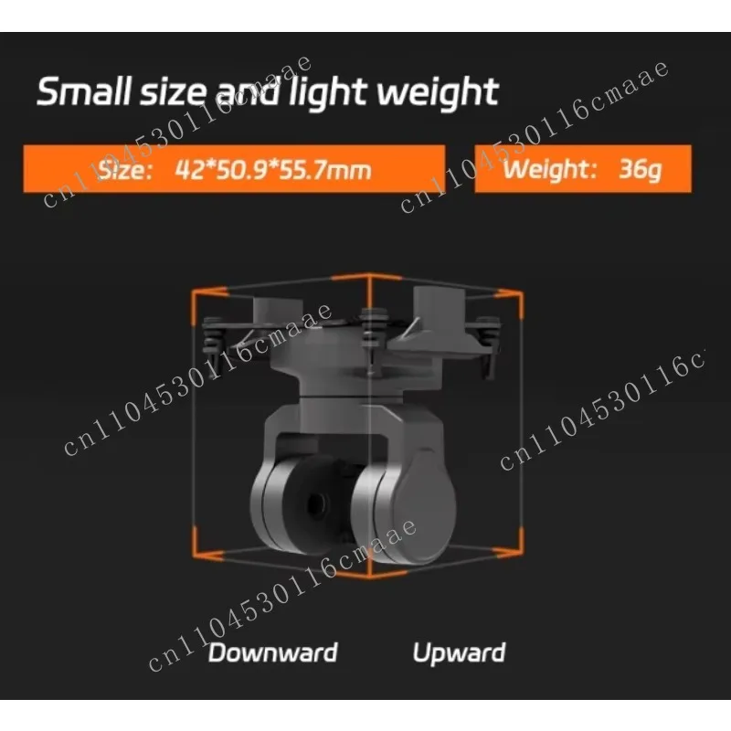 C-20D Vertical 2 Axis Digital Gimbal, High Speed Aerodynamic Impact UART S. BUS CRSF PWM Control for Fixed Wing Drones