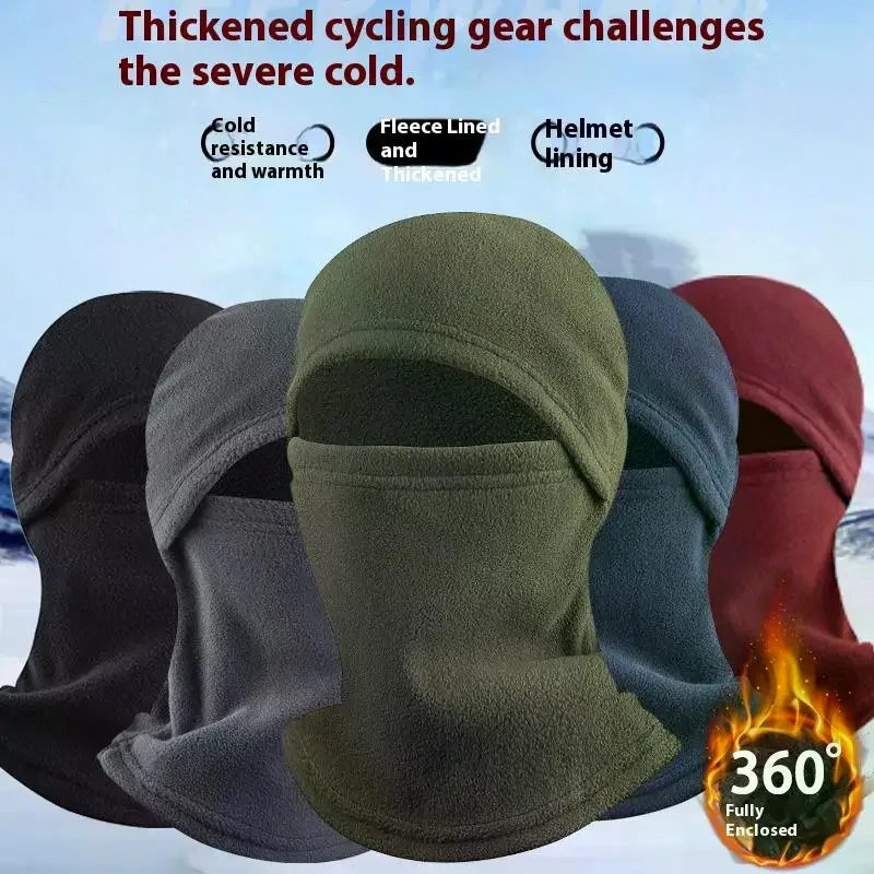 1Pair Winter Cycling Mask Thermal Windproof Balaclava Ski Mask Men Women Warm Polar-fleece Outdoor Sport Motorcycle Face Mask