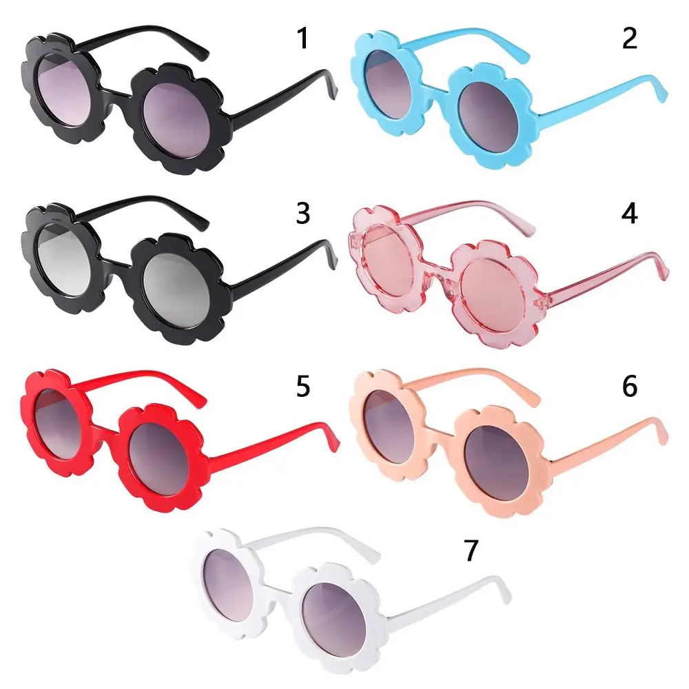 1pc Boys and Girls Cool Trend Eyewear Outdoor Product Round Flower Shape Vintage Children Fashion  Sunglasses Sun Glasses