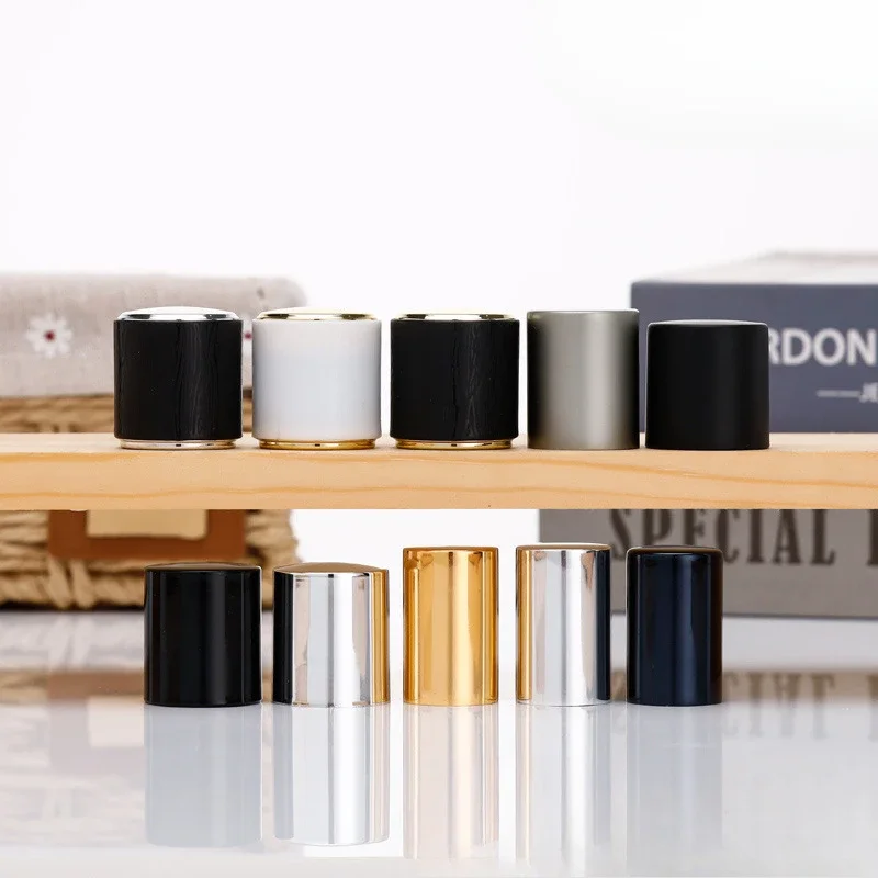 15MM Perfume Bottle Cap Round Aluminum Cosmetic Jar Lids, Silver and Gold PP Combo Caps，Careful Order