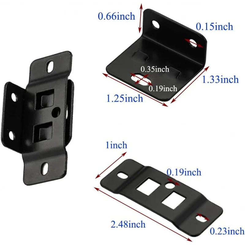 Thickened L-Shaped Metal Corner Brace 90 Degree 2-In-1 Interlocking Furniture Connector Bracket With Screws 10/20 Pack