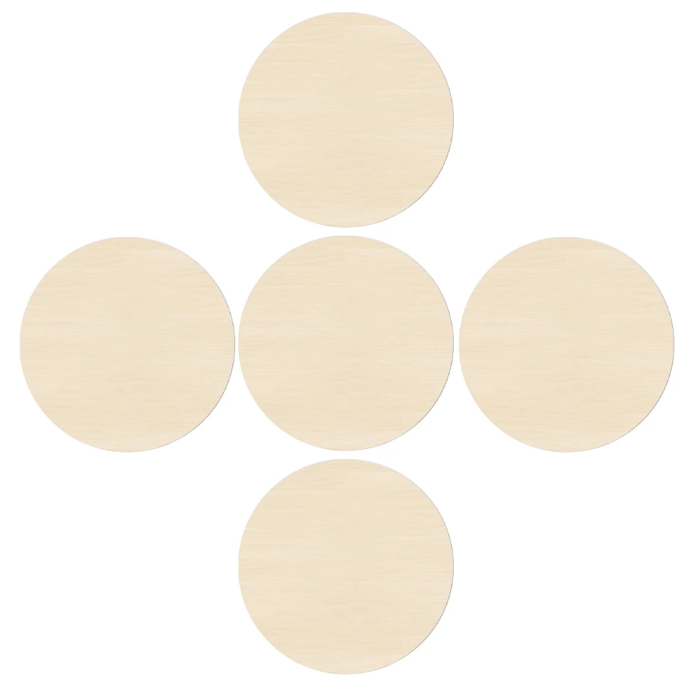 

5 Pcs Crafts Round Wood Chips 25cm) Children's Handmade Graffiti Cardboard Circles for Manual Blank Signs