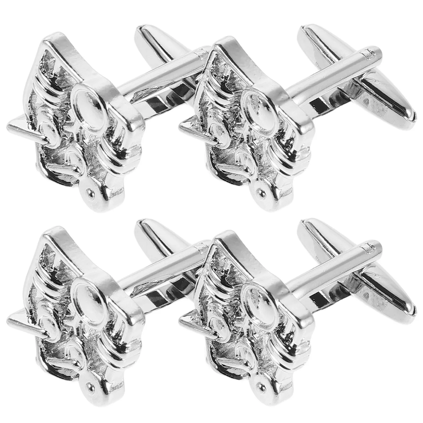 4Pcs Alloy Drum Kit Cufflinks Musician Retro Design Shirt Cuff Buttons for Men Business Wedding Groom Alloy Cuff Links