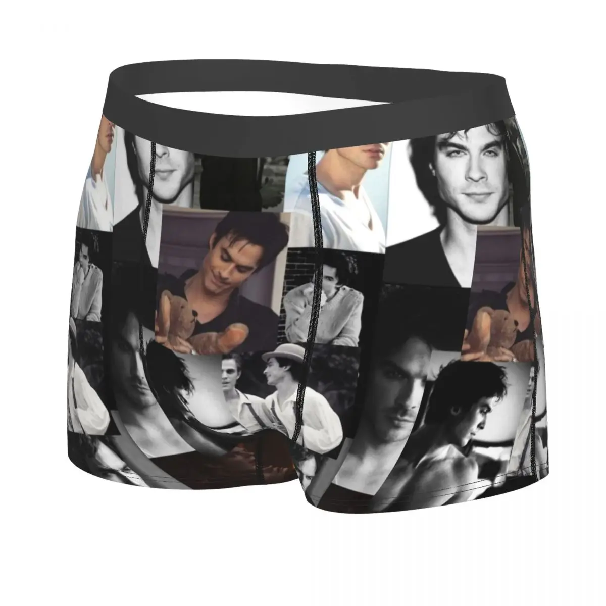 Damon The Vampire Diaries TV Show Man's Underpants, Highly Breathable printing High Quality Birthday Gifts