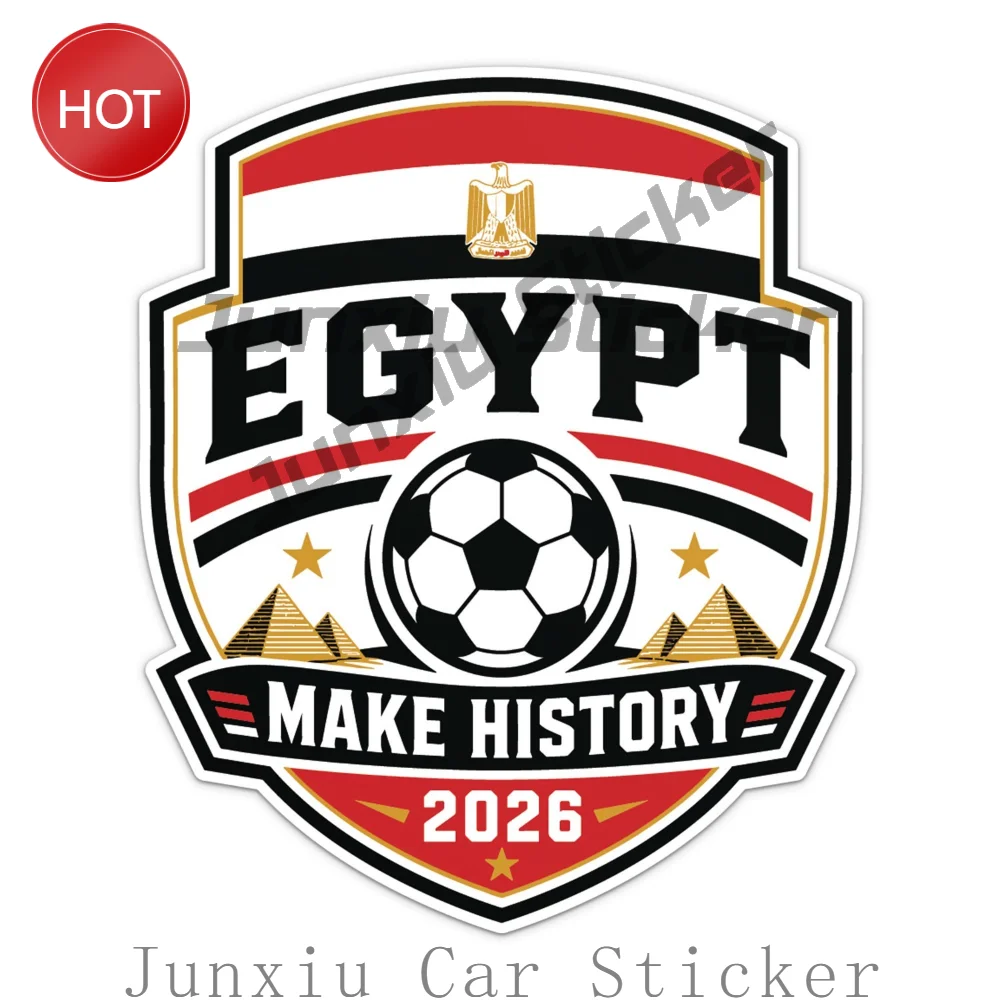 Car Accessories Egypt - สติกเกอร์ไวนิลลายธงชาติอียิปต์ ฟุตบอล 2026 สร้างประวัติศาสตร์ ดีไซน์แปลกใหม่ สำหรับตกแต่งกระจกหน้าต่างรถยนต์