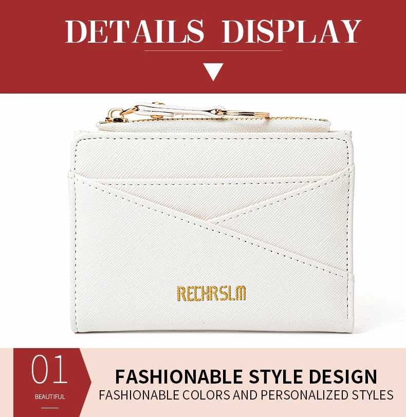 Frauen PU Leder Kupplung Brieftasche Mini Münze Karte Halter Kurze Schnalle Handtasche Neue Mode Kleine Größe Frauen Brieftasche – Detail 7