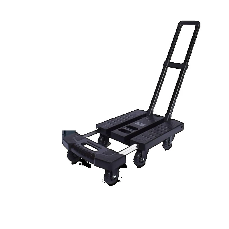 For Trolley Folding Portable Cart Household Flatbed Trolley Truck Pulling Goods Small Trailer Household