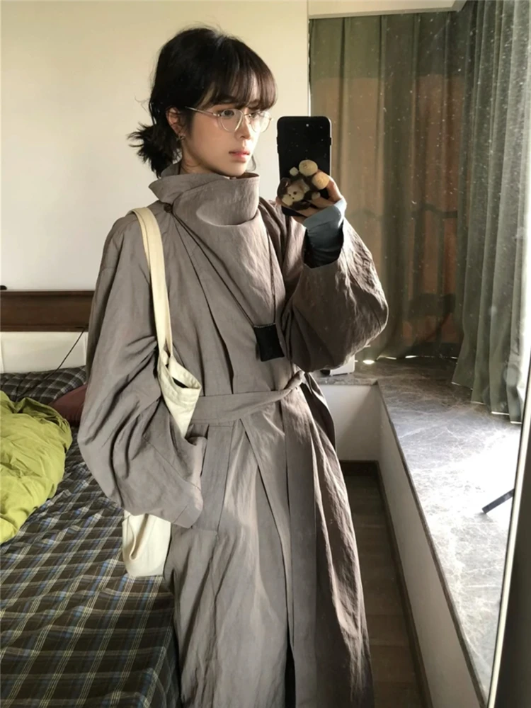 

Women'S Trench Coat Embroidered Geometry Camping Trekking Cycling Practical Look European-American Thermal Protective Girl