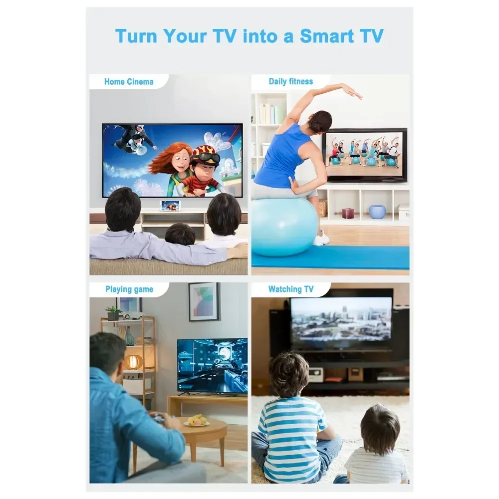 1080P HDMI Wireless Screen Projector Plug&Play Large Screen Viewing/Screen Sharing/live Streaming for Android Iphone Notebook