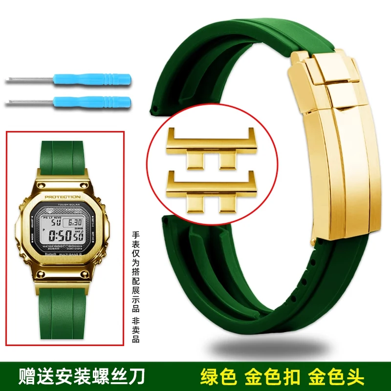 تعديل المطاط حزام الساعات ل كاسيو G-SHOCK GMW-B5000 GM-B2100 سلسلة الرياضة استبدال سوار الفرقة ساعة الرجال الملحقات