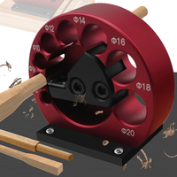 1 Set 8-Holes Adjustable Dowel Maker Jig Or Carbide Blades, Woodworking Electric Drill Milling Dowel Round Rod Auxiliary Tool