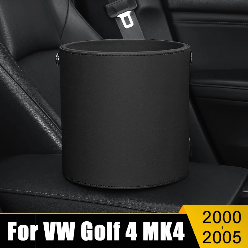 

For Volkswagen VW Golf 4 MK4 2000 2001 2002 2003 2004 2005 Portable Car Circular Trash Can Garbage Pocket Sundries Bin Organizer