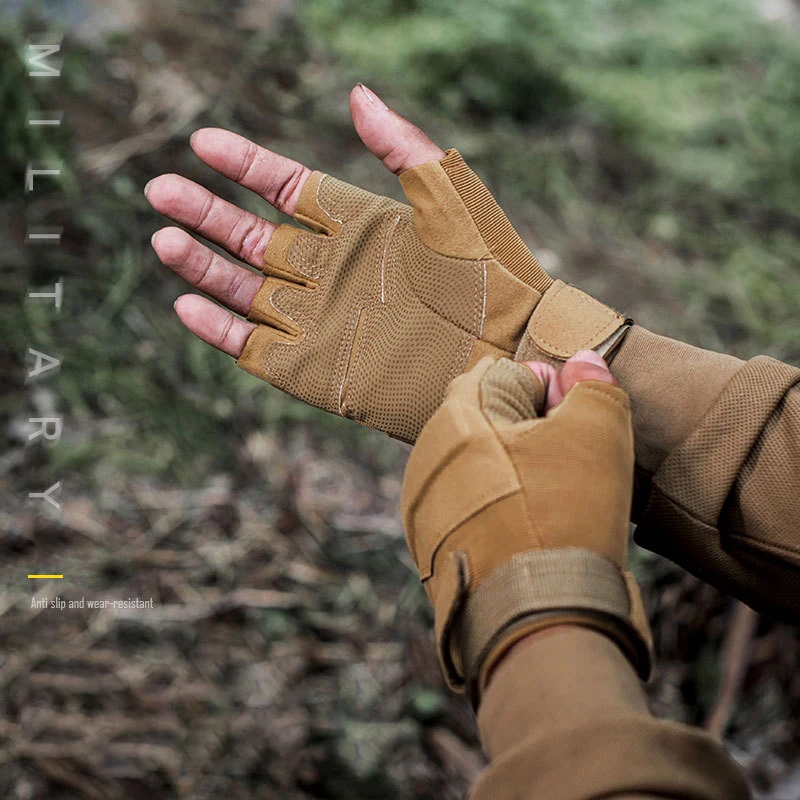 Tactical Gloves Cycling Men Women Spring Summer Protection Half Finger Hiking Outdoor Gloves Camping Climbing Exercise Gloves