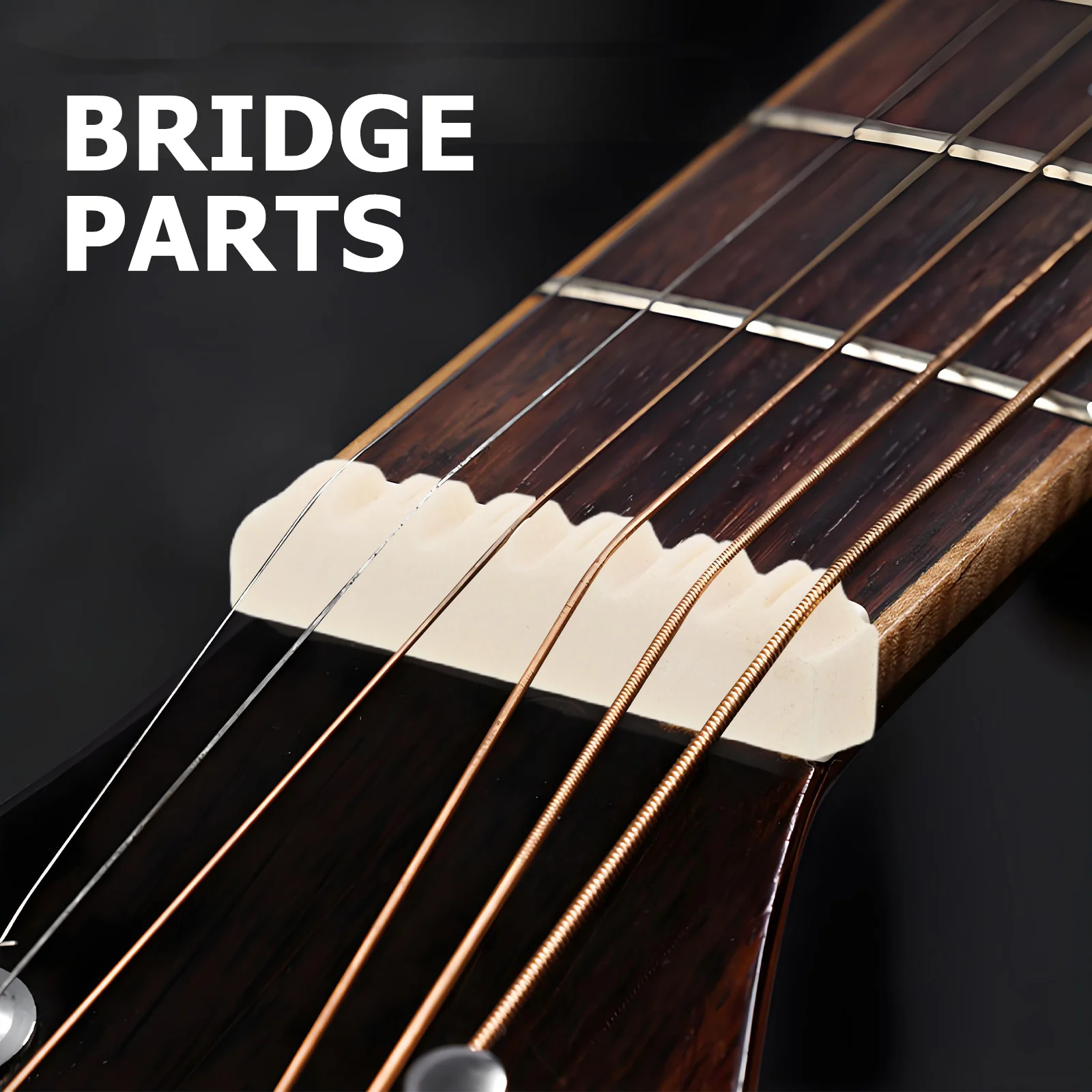 

2Pcs Bull Bone Guitar Nut Acoustic Folk Guitar Parts Durable Musical Instrument Accessories for Stable Performance and Richer