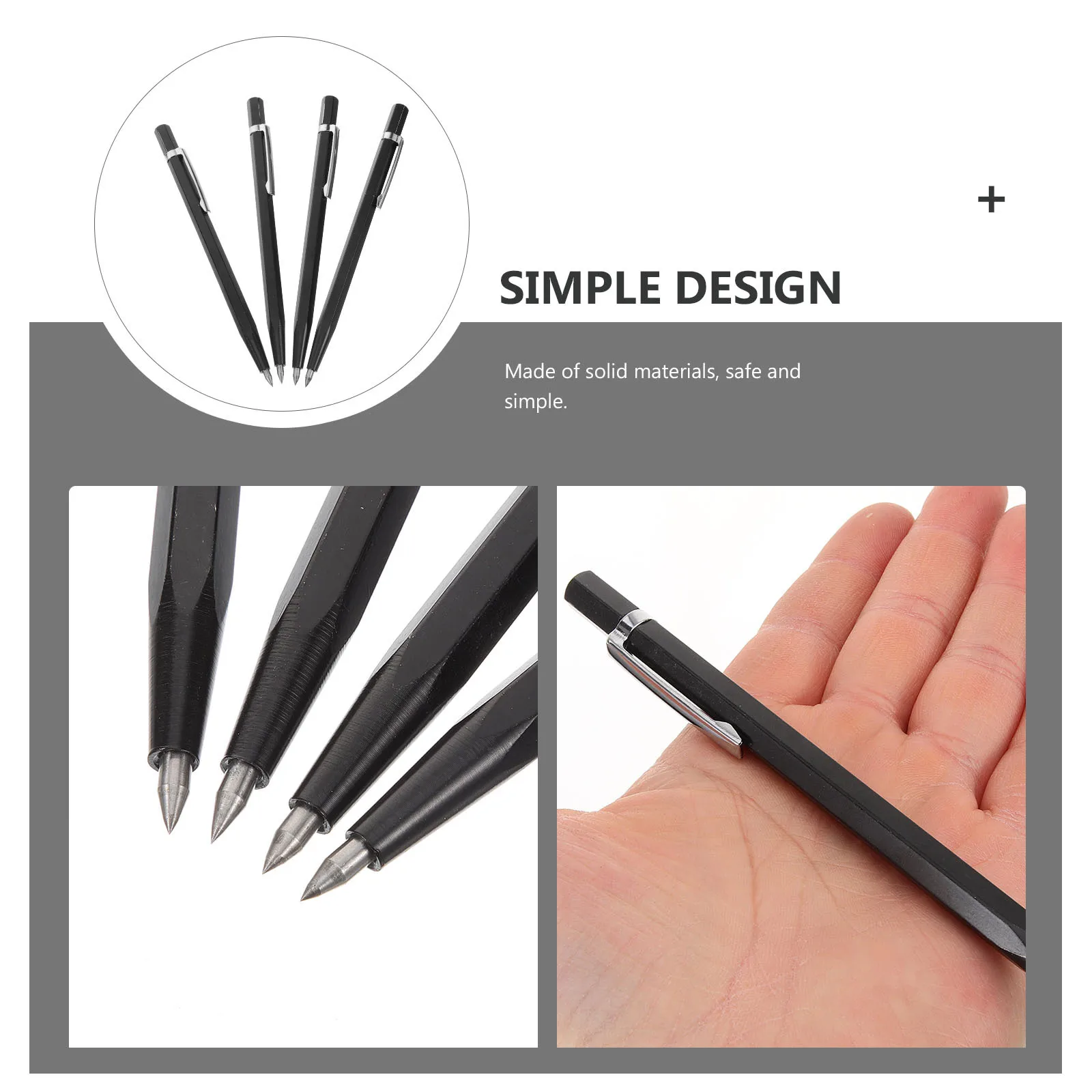 

4Pcs Ceramic Glass Marking Pen Metal Tip Precision Engraving Tool for Tiles Boards and Metal Sheets Scriber Pen