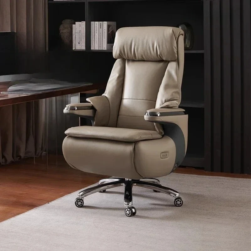 كراسي مكتب جلدية كبار مريحة ومريحة وضبط كراسي مكتب كرسي أثاث فاخر متنقل Silla Oficina LXOC